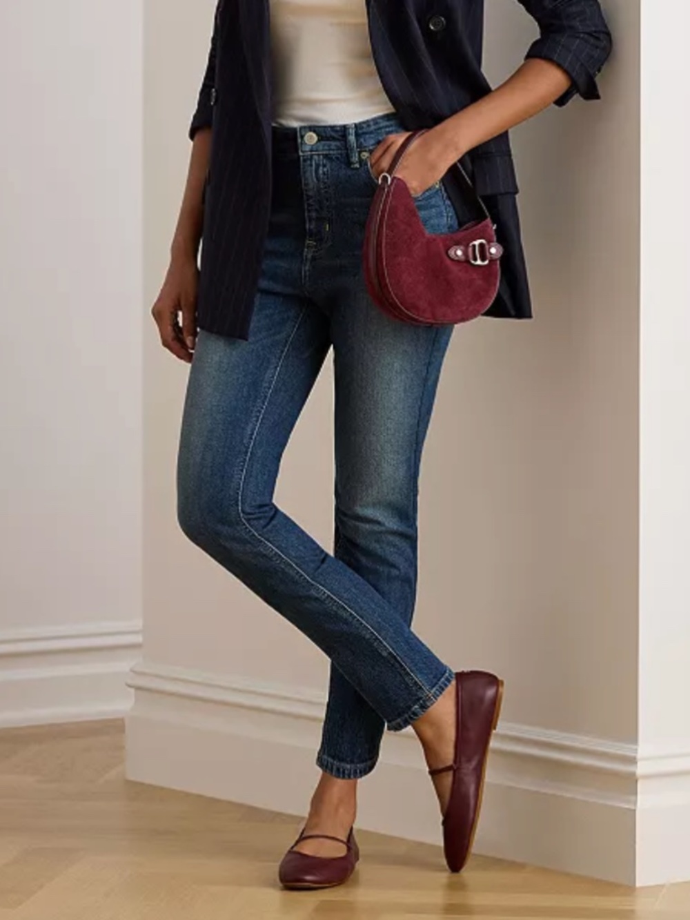 NWOT RALPH LAUREN WOMEN'S HIGH RISE SKINNY CROP JEANS